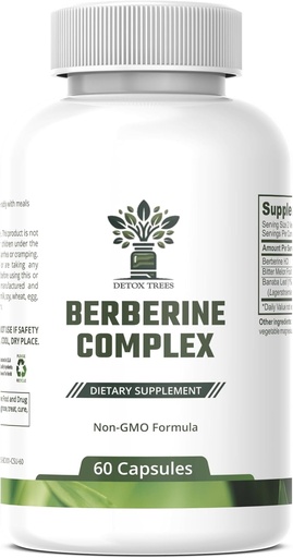 [BRSRAGATCAFAEH3O] Berberine Supplement Bitter Melon Extract ja Banaba Leaf Extract - 1000 mg Berberine HCL immuunijärjestelmä - Painonhallinta - Ei-GMO - Gluteeniton berberiini Complex, 60 kapselia.