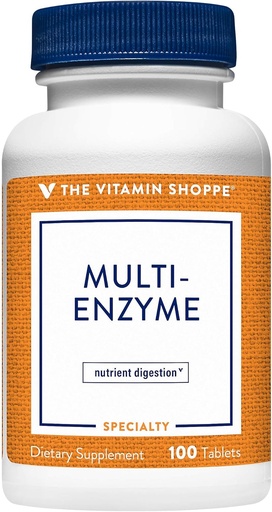 [BRSWIYTYOEDRODQ5] La vitamina Shoppe Multi Enzyme - ayuda a apoyar la digestión " absorción de proteínas, carbohidratos " grasa (100 tabletas)