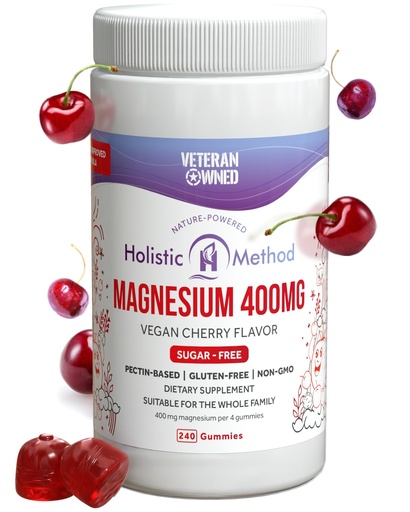 [BRSRMAATC4MWCAL7] Magnesium Citrate Gummies for Kids & Adults - Sugar-Free, Vegan and Non-GMO for Better Sleep and Relaxation - Cherry Flavor with No Sugar Alcohol - 240 Count