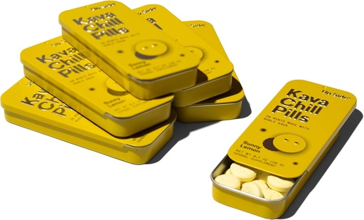 [BRSROFDYBZ6BSGY6] Up Side Kava Chill Pills, Kava Kava Candy Sunny Lemon Flavor, Natural Supplement for Calm & Stress Support, 6 Pack 20 Mints