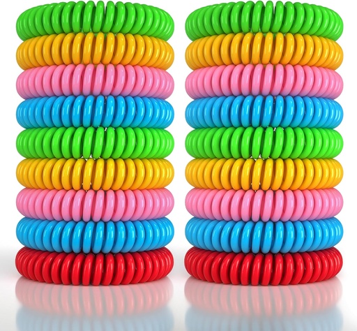 [BRSROBQPAB5QMFYZ] 18 Pack Mosquito Repellent Bracelets for Adults & Kids, DEET-Free Waterproof Bands, Individually Wrapped Repellent Wristbands