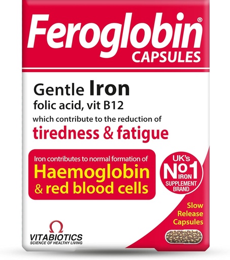 [BRSWIY32AR7RECTK] Feroglobin Vitabiotics Organic Vitamin and Mineral Capsules 30 Capsules