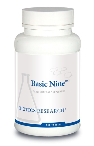 [BRSWIBQLC5YBOFQ3] Biotics Research Basic Nine Whole Food Sourced Rare Trace Minerals, Phytochemically Bound, Includes Antioxidants SOD and Catalase, 100 Tablets