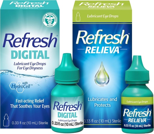 [BRSRMFQZDN5AODT5] Refresh Relieva Lubricant Eye Drops (0.33 Fl Oz) Digital Lubricant Eye Drops (0.33 Fl Oz)