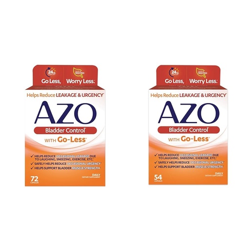 [BRSRAY33CINBUCLX] AZO Bladder Control with Go-Less for Urgency & Leakage Relief | 72 & 54 Capsules