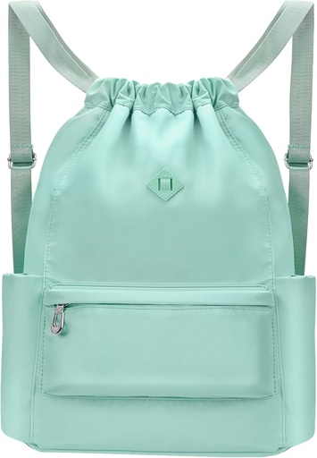 [BRSROBLYPMMWKETG] Drawstring Backpack with Wet Pocket Gym Backpack Water-Resistant Cinch String Bag Beach Swim for Women Men