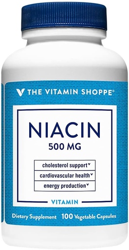 [BRSW2H36BV6AM33L] La vitamina Shoppe Niacina - Cholesterol Soporte - 500 MG (100 cápsulas vegetales)