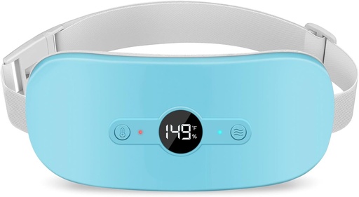 [BRSRAZDYDEOWAELL] NOWWISH Heating Pad para alívio da dor Cães período, portátil elétrico sem fio Menstrual Heating Pad recarregável com 6 níveis de calor e 6 modos de massagem, presentes de Natal para mulheres adolescentes, Azul