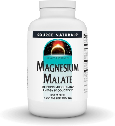 [BRSWIYQOAUBR4ET4] Forrás Naturals Magnézium Malate 3750 mg / szerving - Energia termelés * - 360 tabletta