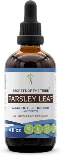 [BRSWGYIQAQPBUGTJ] Secrets of the Tribe Parsley Leaf Alcohol-Free Liquid Extract, Parsley (Petroselinum crispum) Dried Leaf Tincture Supplement (4 FL OZ)