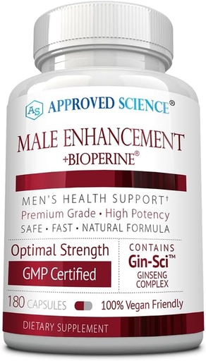 [BRSROHTQCJ4BUCDU] Stiinta aprobata® Îmbunătățirea masculină - Boost Performance and Creștere Drive - 180 Vegan capsule prietenoase (1 flacon)