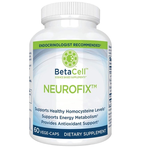 [BRSWGELRBUCQGETD] Neurofix Nerve Support Formula - 60 Veggie Capsules - Alpha Lipoic Acid with Vitamin B12 - Potent Daily Complex for Men and Women - Maintain Overall Well Being