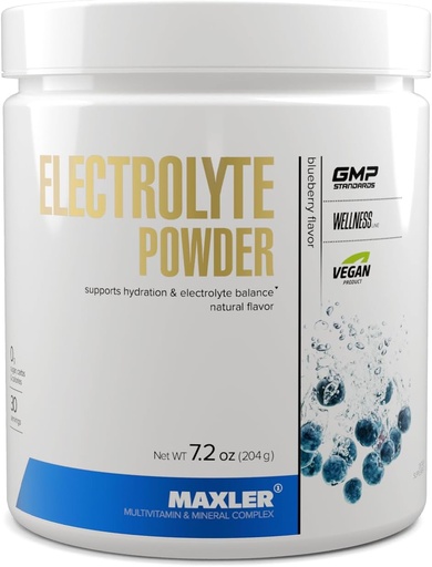 [BRSRMZY7CIFG2AD6] Maxler Electrolyte Powder - Hydration Powder Electrolyte Drink Mix with Trace Mineral Complex - Keto Electrolytes Powder with Natural Flavors and Sweeteners - 30 Servings - Blueberry