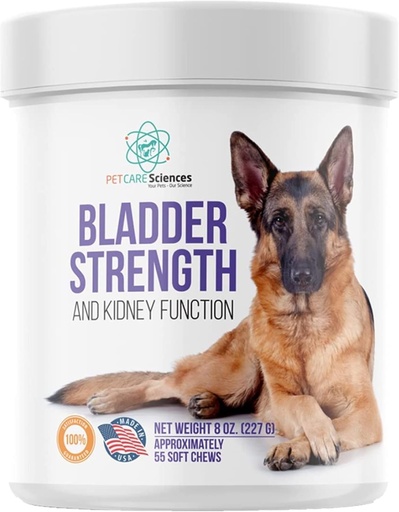 [BRSWKGIRCUHWEDT2] Buldder strength Approx 55 Chews - Chó tự nhiên UTI Hỗ trợ điều trị cho chó - Chó Cranberry - Phụ chó cao cấp bị bệnh xơ gan - sản xuất ở Hoa Kỳ