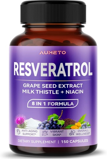 [BRSROAIZAB6QAELH] Ultra Resveratrol 8 en 1 Formule - avec le Thistle de Lait de Graine Niacine (150 Nombre (paquet de 1))