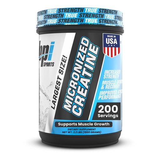 [BRSRAFAPOF6AIG3P] BPI Sports Micronized Creatine – Boost Strength, Reduce Fatigue – Lean Muscle Support with Creatine Monohydrate – Unflavored Powder for Recovery, Endurance, and Performance (200 Servings)