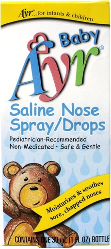 [BRSWIY37PIGAOAAV] AYR Baby Saline Nasal Spray/Drops, 1 Oz
