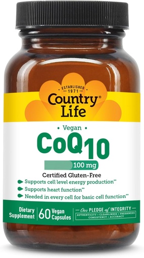 [BRSWIYT3OMAB6ELE] Maaelämä Yksinkertaisesti CoQ10 100mg ... Tukee sydämen toimintaa & solua energia, vegaaninen Softgels, Certified Gluten-free, non-GMO-lisä, 60 ct