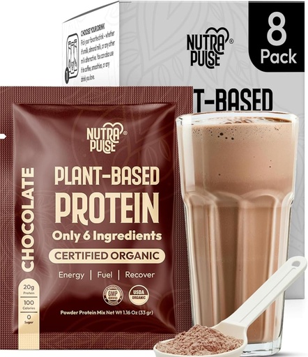 [BRSROA3QBEPRSHLP] Try All 8 – Chocolate Vegan Protein Powder Sample Pack – 20g Organic Plant-Based Protein – Non-GMO, Gluten-Free, Dairy-Free, Soy-Free – Low Sugar – Clean, Easy to Digest – Smoothie Friendly