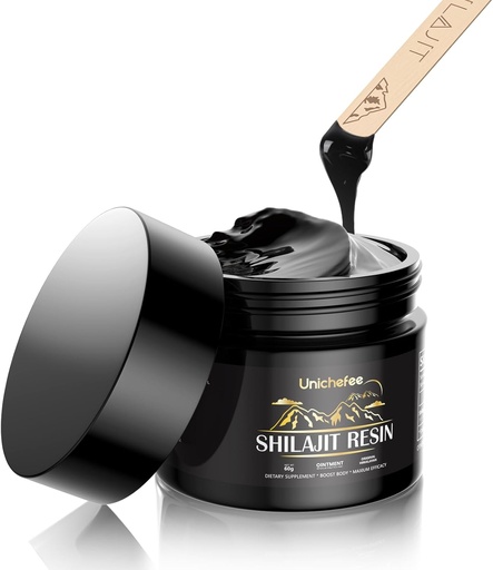 [BRSROCANCUNGAHL2] Resina de Shilajit para homens e mulheres, Puro Himalaia Resina de Shilajit Orgânica com 85+ Trace Minerals & 60% Ácido Fulvico, Suplemento de Energia Natural para Saúde Holística- 60g