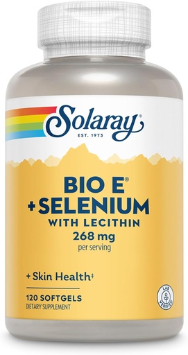 [BRSWIY3YAUOAKCDK] Solaray Bio E with Selenium Supplement, 400iu, 120 Count