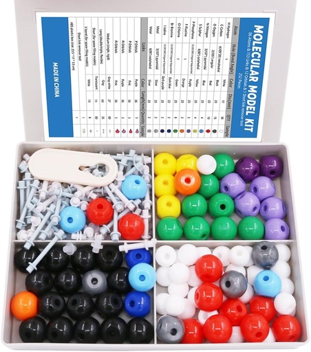 [BRSWGYALDJ4A2HQZ] Swpeet 240 Pcs Organic Chemistry Molecular Model Student and Teacher Kit, Chemistry Molecular Model Student and Teacher Set - 86 Atoms & 153 Bonds & 1 Short Link Remover Tool