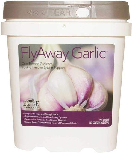 [BRSWYCQDAEFBA3T7] FlyAway Garlic. Feed-Thru Supplement for Horses. 100% Cold-Pressed Garlic Powder Supports Healthy Immune, Respiratory and Digestive Systems. Natural Repelling Agent. Concentrated Formula. (2 Lbs).