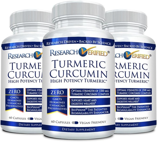 [BRSWICQHPIDBGFIZ] Forskning Verifisert Turmeric Curcumin - med BioPerine, Curcumin C3 Complex - Vegan - laget i USA - 180 kapsler - laget i USA