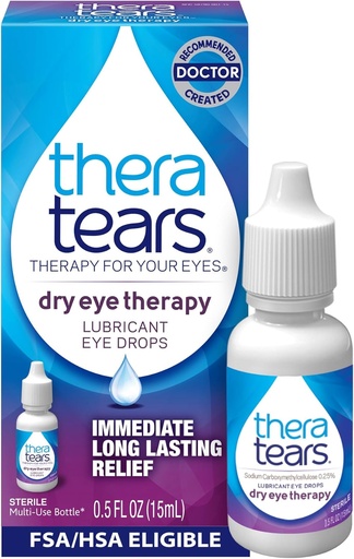 [BRSWIYQCBQOB2G32] TheraTears Dry Eye Therapy Eye Drops for Dry Eyes, 0.5 Fl Oz