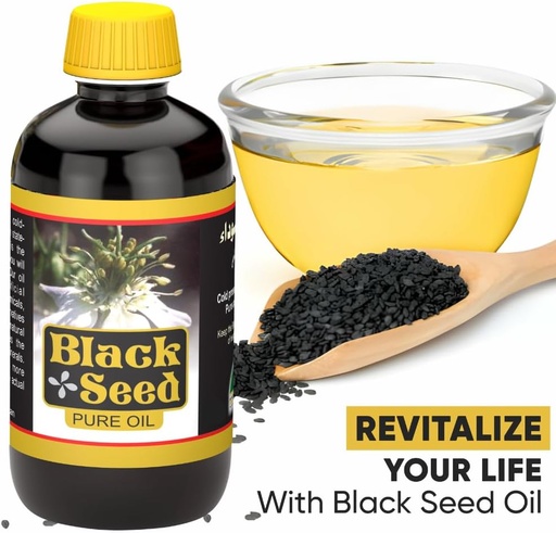 [BRSRO2YDBEBAMC3A] HERBOGANIC 100% Cold Pressed Black Seed Oil 16oz | Nigella Sativa Supports in Digestion and Overall Well Being |Non GMO Black Cumin Seed Oil