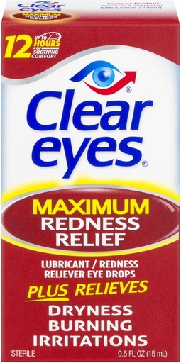 [BRSWKGYIBJ6BOHQ5] Clear Eyes Maximum Redness Relief Eye Drops 0.50 oz (Pack of 3)