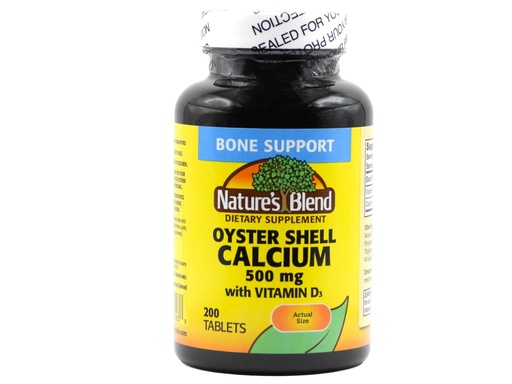[BRSWIZQCCQAGCG3Y] Nature's Blend Oyster Shell Calcium with D3 200 Tabs