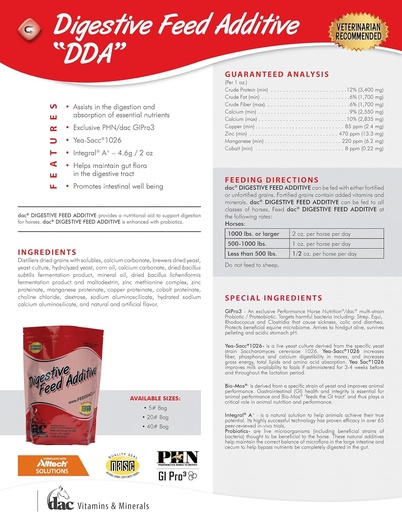 [BRSRAZT4DJ7GYH37] Generic DAC Digestive Feed Additive (DDA) 5lb