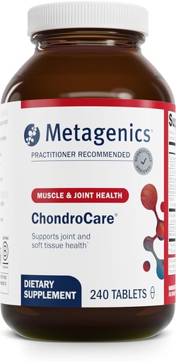 [BRSWIYYBBEOQIETI] Metagenics ChondroCare - Soporte conjunto con Glucosamina, Condroitina &amp; MSM - Soporte Movilidad, cartílago & Knee Comfort - Complejo mineral antioxidante - libre de gluten - cGMP certificado - 240 Tabletas