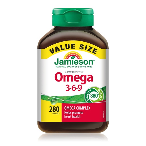 [BRSWGFDQOV7WGEQ2] Jamieson Omega 3-6-9 Softgels, 280 softgels Value Pack