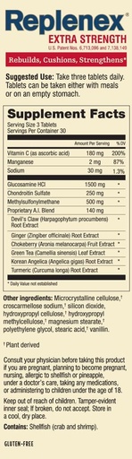 [BRSWIYYMBMAGO3IV] Melaleuca Replenex Rebuilds Joint Health. Glucosamine. Calcium. (90 Tablets)