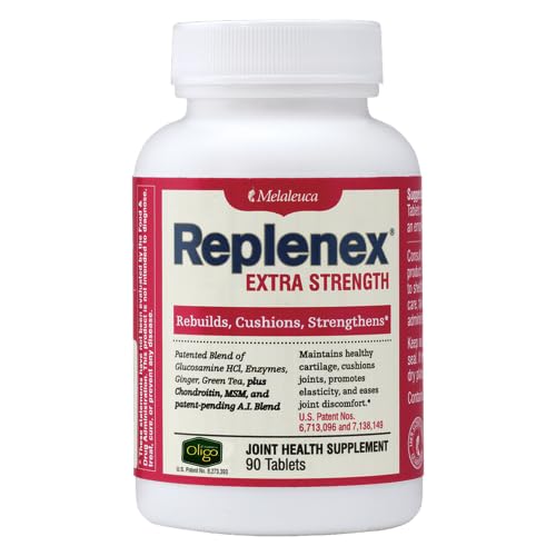 [BRSWIYYMBMAGO3IV] Melaleuca Replenex Rebuilds Joint Health. Glucosamine. Calcium. (90 Tablets)