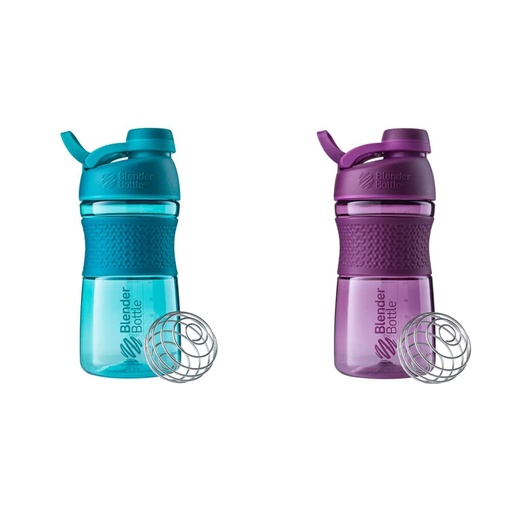 [BRSRMGT5B55WY3LG] BlenderBottle 20-Ounce SportMixer Shaker Bottles with BlenderBall Wire Whisk, Plum and Teal