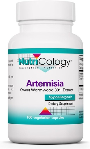 [BRSWIYQHPJ5AKETU] Nutricología Artemisia - Extracto de hierba de madera dulce orgánica, Artemisia Annua, Suplemento de 500 mg, Hipoalergénico, cápsulas vegetarianas - 100 Conde