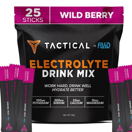 [BRSWGFQ6OIBRUFDD] Fluid Tactical - Electrolyte Powder Packets, Accelerate Re-Hydration, Low Sugar, Electrolyte Drink Mix, Prevent Dehydration, Eliminate Cramps