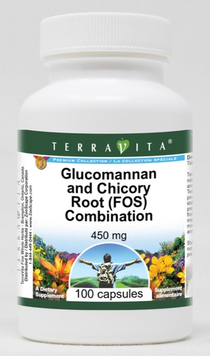[BRSWI2QRPMMGIE34] Glucomannan and Chicory Root (FOS) Combination - 450 mg (100 Capsules, ZIN: 517028)