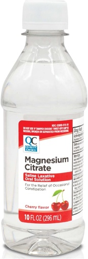 [BRSRAYD2PIFBAFLK] Choix de qualité Citrate de magnésium solution orale, 10oz - Laxatif saline, supplément pour le soulagement de la constipation occasionnelle, Mag Citrate est un laxatif doux et efficace pour la régularité (1, cerise)
