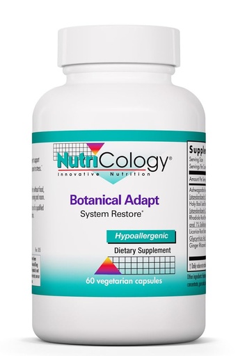 [BRSWGAAQDN4A2E3X] Allergy Research Group Nutricology Botanical Adapt - Stress Support, Adaptogens Supplement, HPA, Ashwagandha, Rhodiola and Holy Basil, Cortisol Manager - 60 Count