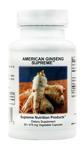 [BRSW2ZQQC4BRGDQ2] Supreme Nutrition American Ginseng Supreme, 60 Pure American Ginseng Root Vegetarian Capsules