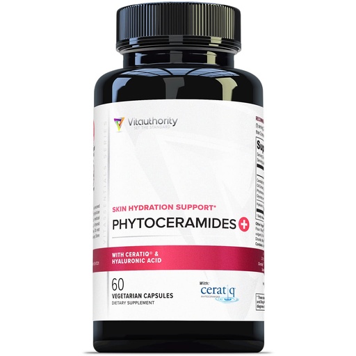 [BRSRMGQFAUDR43LF] Hydrating Anti Aging Phytoceramides Supplement - Clinically Proven Ceratiq Ceramides with Hyaluronic Acid 700mg - Skin Barrier Repair Itchy Dry Skin Supplement for Women