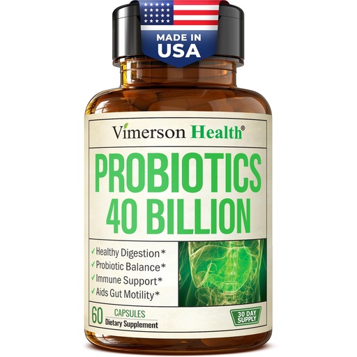 [BRSWKHY2BAJQA2Q4] Probiotics for Women & Men with Prebiotics - 40 Billion CFU for Digestive Health, Gut Health & Immune Support Supplement - Lactobacillus Acidophilus - Vegetarian, Soy & Dairy Free