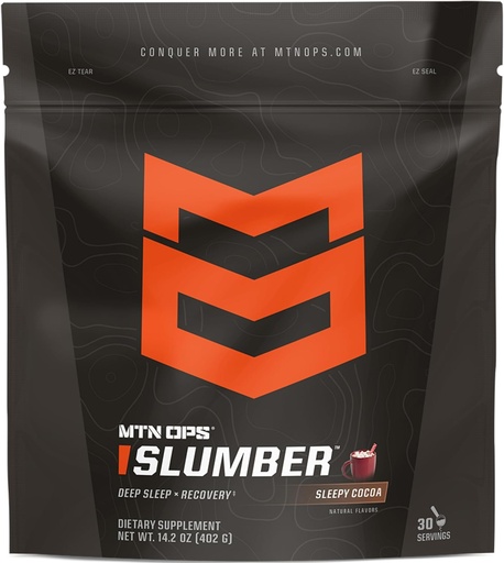 [BRSWGAQNBUNQO3QZ] MTN OPS Slumber Sleep Aid for Muscle Recovery & Deep Sleep, Sleepy Cocoa Sleep Support Powder Drink Mix, 30 Servings