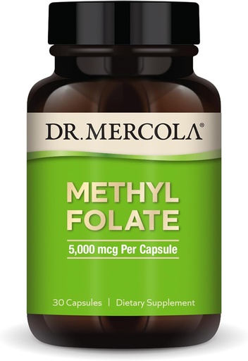 [BRSWGEILOQCRUYL6] Tri. Mercola Methyl Folate - Tukee Detoxification & Cellular Health - 5-MTHF Folate - Biosaatavana Formula - 5 mg - 30 kapselia