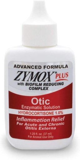 [BRSWIZD7CUCQIHTM] Zymox Advanced Formula Otic Plus Enzymatic Ear Solution voor honden en katten met 1% Hydrocortison, 1,25oz