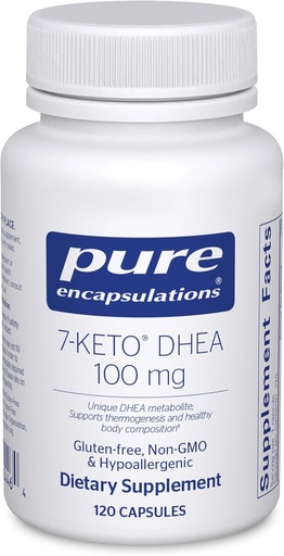[BRSWKHQEBR7BWHDO] Pure Encapsulations 7-Keto DHEA 100 mg | Thermogenesis와 건강한 몸 구성을 지원하는 유일한 DHEA 대사 보충교재 * | 120의 캡슐